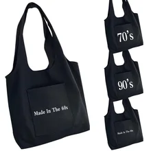 Tote Bag Ladies Canvas Bag Handbag Travel Tote Bag Student Messenger Shoulder Bag Foldable Washable Large Side Pouch Storage Bag