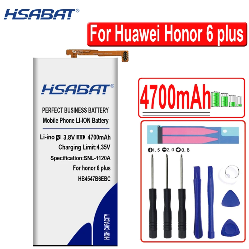 HSABAT 4700 мА/ч, HB4547B6EBC Батарея чехол для HuaWei Honor 6 Plus 6plus PE-TL20 UL00 TL10 CL00