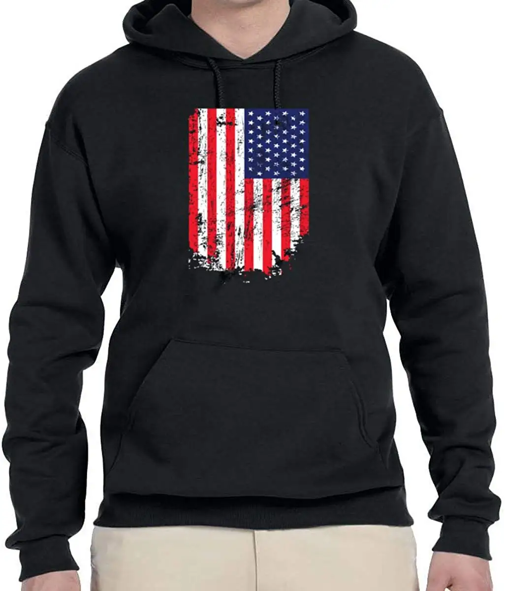 TSDFC American Flag Distressed | Unisex Pride Hooded Sweatshirt Graphic Hoodieunisex men women hoodie Мужская одежда