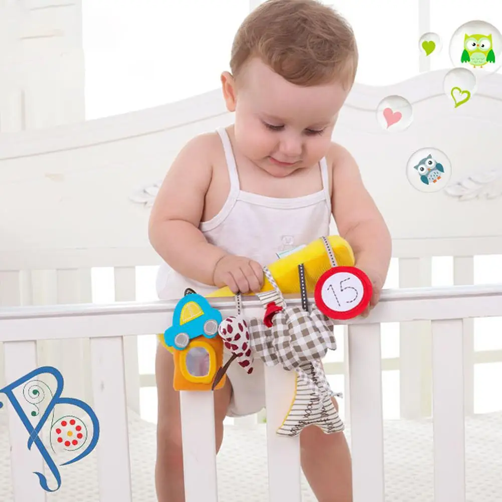Kidlove Детские Мультяшные развивающие ручные колокольчики погремушка для кроватки мягкая музыкальная игрушка для кровати коляска сиденье