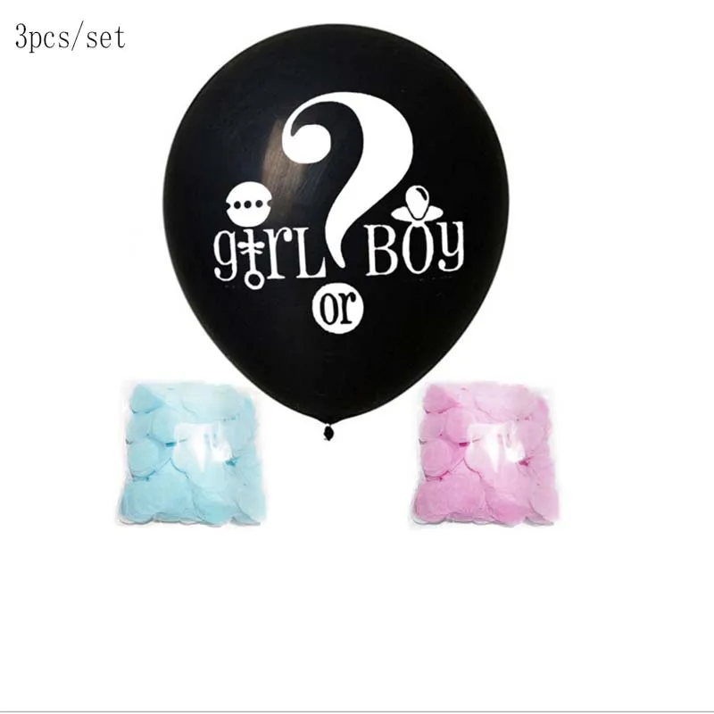 Gender Reveal 8 36 дюймов Большой черный мальчик или девочка шары из латекса пол раскрыть шар пол раскрыть вечерние украшения Baloon конфетти поставки S6XN - Цвет: Gender Reveal 8