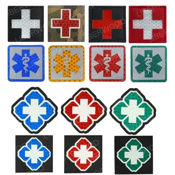

2 Inch Infrared Reflective Medic Patch Red Cross Tactical Military Armband Hook-Fastener Backing DIY Patches for Clothing