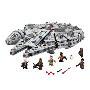 

In stock 1381 Pcs Compatible Star Wars Millennium 79211 Falcon Spacecraft Building Blocks Birthday Gift Toys 69900
