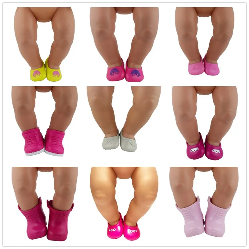 15 couleur choisir 1 pièces chaussures porter ajustement 43cm bébé poupée vêtements et accessoires, enfants meilleur cadeau d'anniversaire