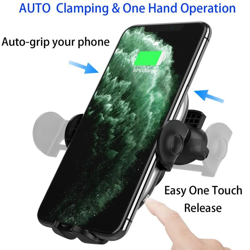FDGAO 2 в 1 Qi Быстрое беспроводное автомобильное зарядное устройство для iPhone 11 Pro XS Max XR X 8 samsung S10 S9 Быстрая зарядка Автомобильный держатель для телефона