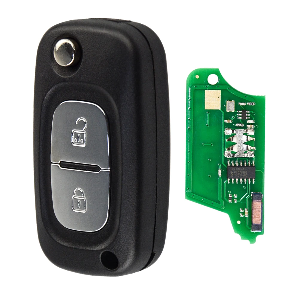 OkeyTech 2 кнопки 433 МГц PCF7946/7947 чип программируемый ключ для автомобиля дистанционный ключ для RENAULT VIVARO MOVANO trafle Renault Master Kangoo 2004-2008