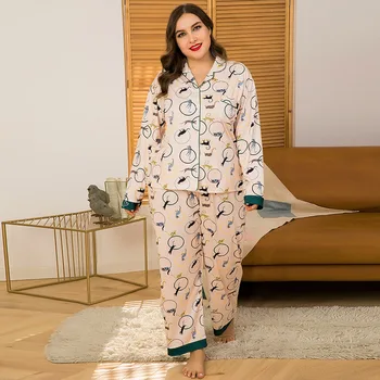 

MUKATU 2 Pcs Sleepwear Plus Size Pajamas for Women Sexy Lingerie Pajama Set Women Satin Silk Pajamas Soft Sleepwear Plus Size