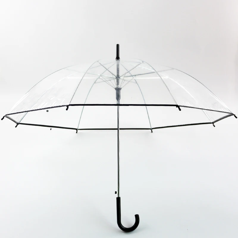 Fancytime полуавтоматический прозрачный зонт с длинной ручкой зонт с черной ручкой Простой солнечный и дождливый ЗОНТ 1 шт