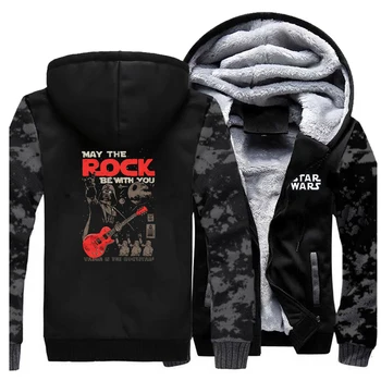 

Star Wars Men's Cartoon Printing Cowboy Coats New Thick Warm Fashion Denim Streetwear Jacket Windbreaker Clothing