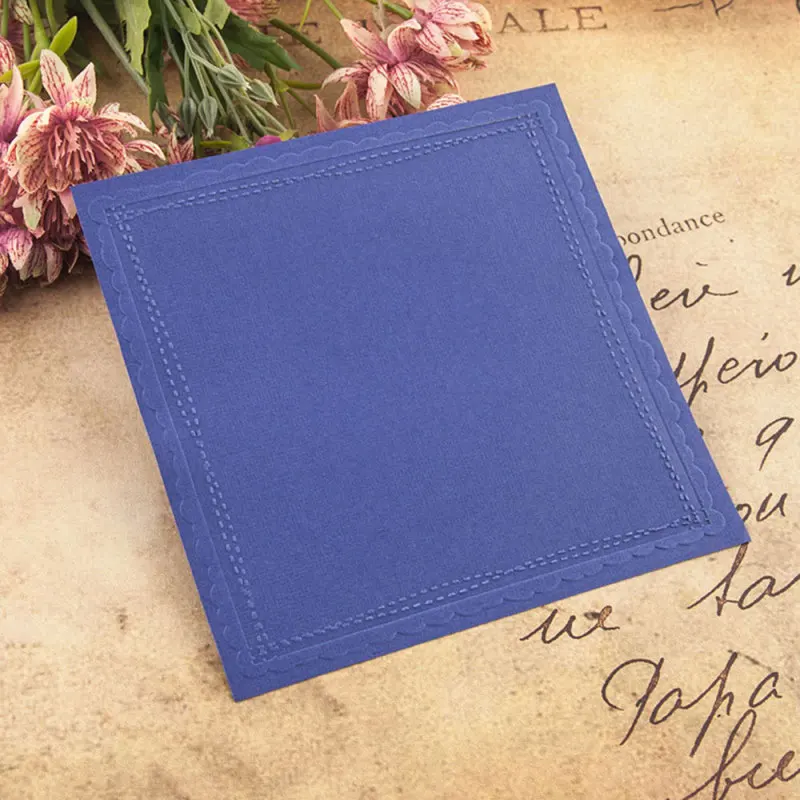 Plastic Embossing Folder For Scrapbook DIY Album Card Tool Template Stamp Square Frame Pattern | Дом и сад