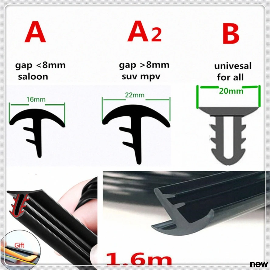 

car Rubber 1.6m Soundproof Windshield Sealing Strip Dashboard for Volkswagen VW B6 Jetta Mk5 MK6 Any cars Phaeton 4.2 EOS 3.2 V6