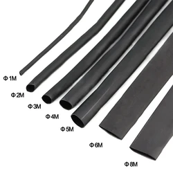 Kit de tubes thermorétractables, 8 m/ensemble, doublés avec double paroi de diamètre 1/2/3/4/5/6/7/8mm, isolation résistante à l'usure, rétrécissement 2:1 