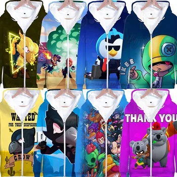 

Children Cute Crow Shoot Brawls Game 3D Print Hoodies Men Clothing Harajuku Sweatshirt Kids Star Leon Child Tops Boys Girls