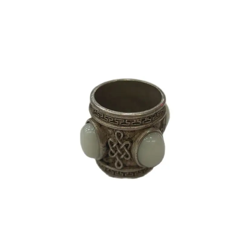 

Китайский нефритовый светящийся инкрустированный кольцо