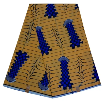 

High Quality African Print Fabric Dutch Wax Nigerian Ankara 6 Yards 100% Cotton African Fabric For Women Dresses