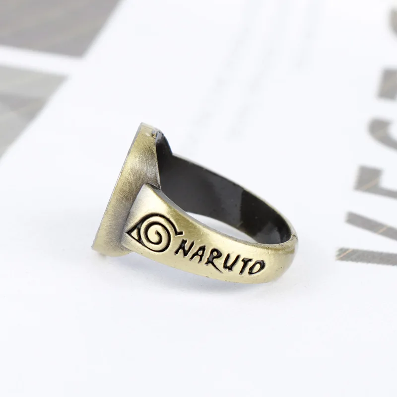 Аниме Наруто Shippuden кольцо с логотипом повязка на голову Sabaku no Gaara Sharingan металлические кольца для мужчин и женщин фигурка игрушки для косплея сувениры подарок