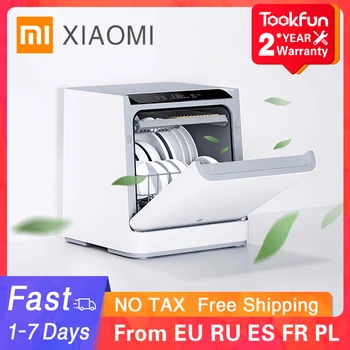Buy XIAOMI MIJIA Dishwasher For Home And Kitchen Appliances Set Mini Countertop Table Dish Washers Ultrasonic Cleaner Sterilization