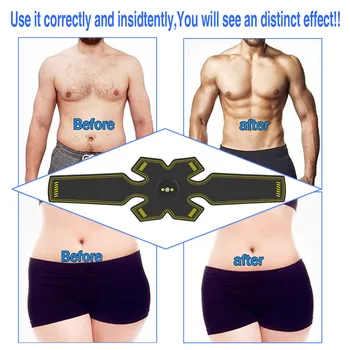 

Smart EMS Electric Rechargeable Muscle Stimulator Abdominal ABS Belly Trainer Fitness Shaper Weight Loss SlimmingMassager