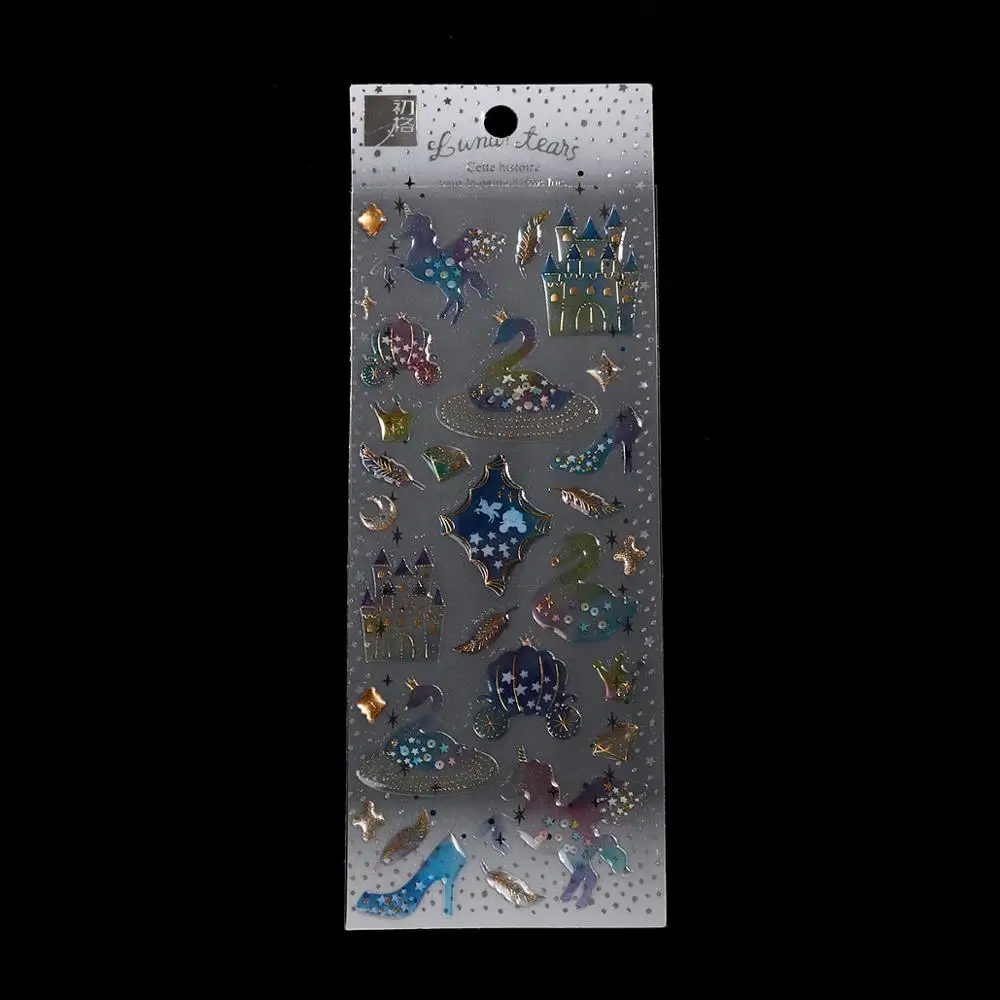 DoreenBeads цветок Сердце лошадь Лебедь оболочки ПВХ DIY скрапбук Декор стикеры смолы ремесло наполнение материал многоцветный 2 листа - Цвет: Swan