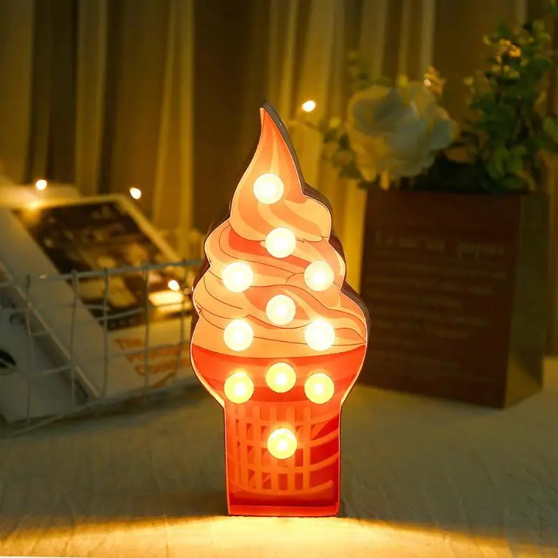 

11LED Ice Cream Modeling Lamp Environmentally Friendly Paper Children's Room Decoration Night Light Home Decoration Delicate