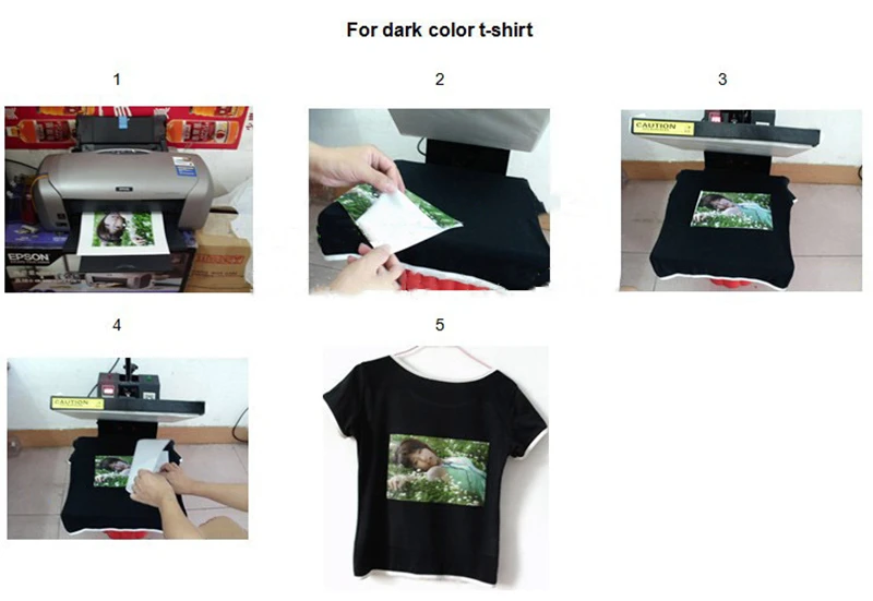 (A4*100 листов) струйный теплопередачи Papel для темно цвет 100% хлопок одежды футболки Одежда Термотрансферная бумага (8*11 дюймов)