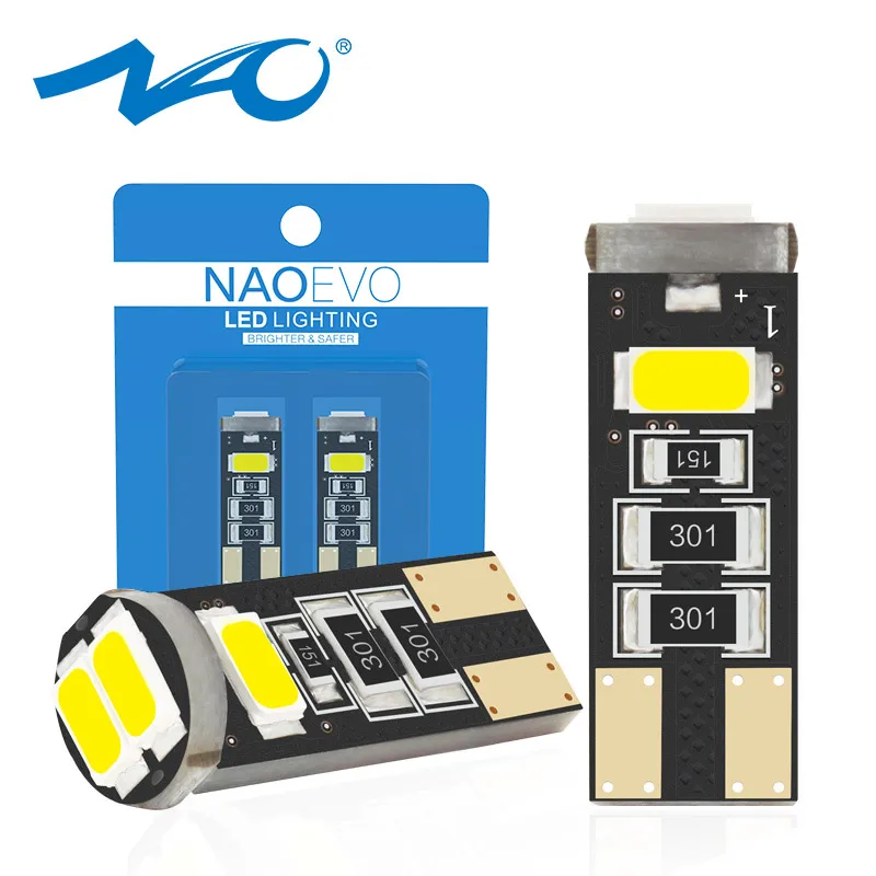 NAO T10 W5W Blub светодиодный 2 W 500Lm автомобильный интерьерный светильник 5W5 12V Супер
