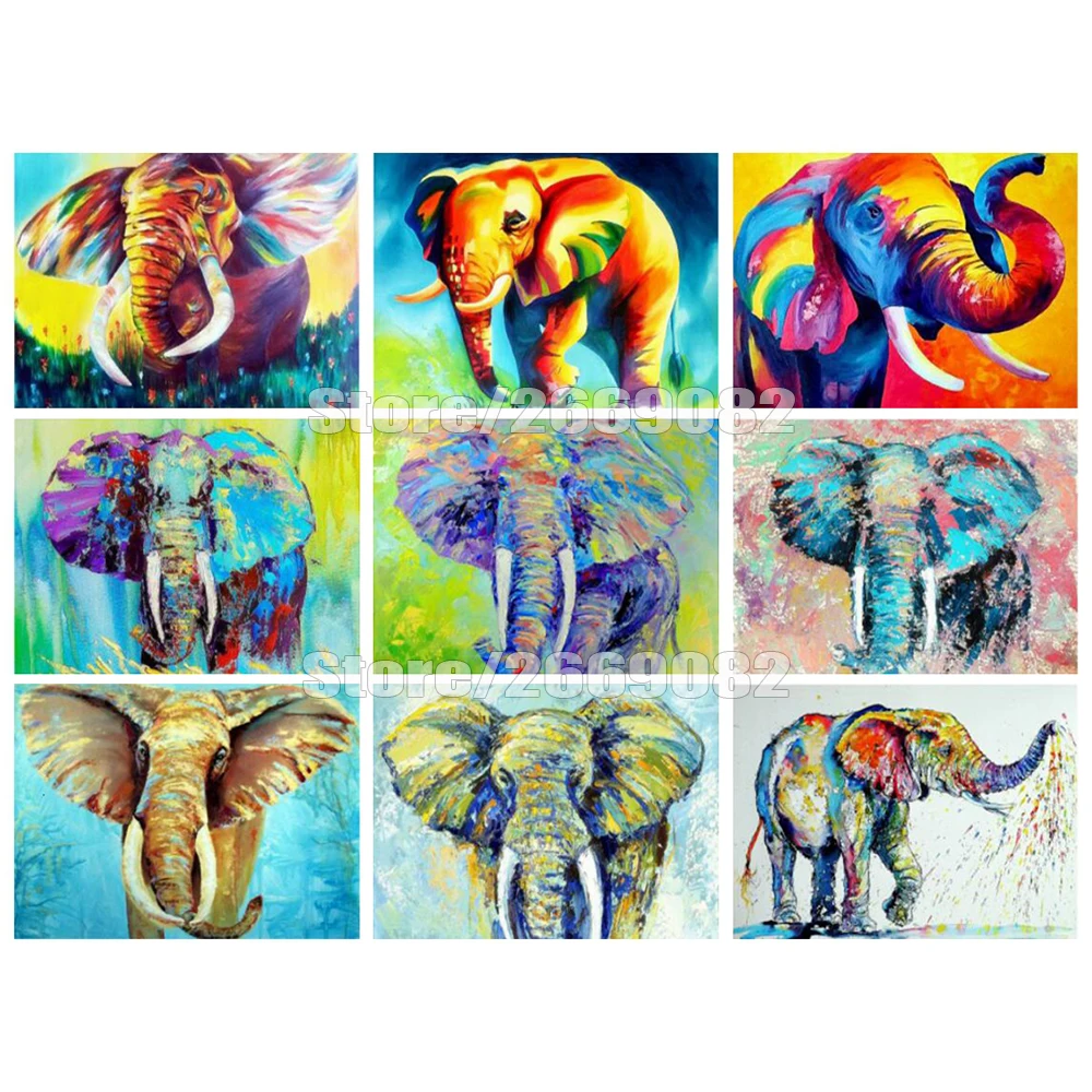 5D Diamond Painting New Arrivals Animal Art Full Drill Mosaic Elephant Cross Stitch Home Decoration TT1731 | Дом и сад