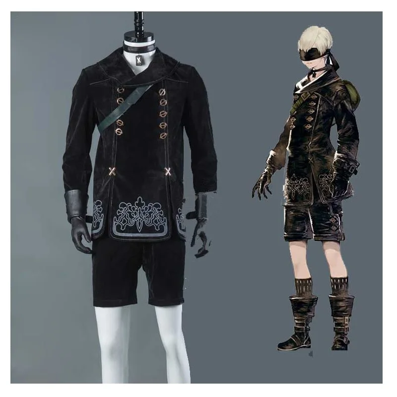 Костюм для косплея NieR Automata jourha No.9 9S куртка + брюки рюкзак подтяжки перчатки