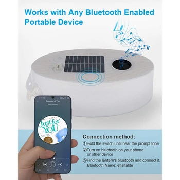 

Solar Inflatable LED Light Bluetooth Speaker USB Rechargeable Outdoor Camping Lamp Waterproof Solar Lantern Speaker