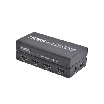 

Hot HDMI 2.0 Splitter 1x4 Video Converter Support 1 in 4 Out 2160P HDCP 2.2 4K/60Hz YUV 4:4:4 HDR EDID RS232 For Apple TV Ps4