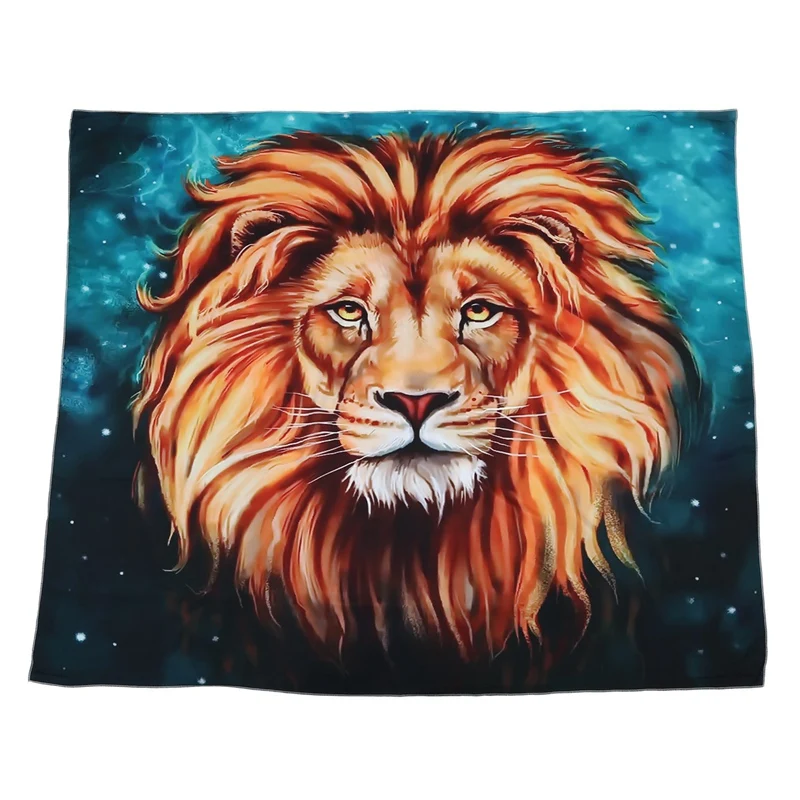 Реалистичный настенный гобелен с принтом льва с романтическими картинками, художественные украшения для дома для гостиной, спальни, общежития, Dec