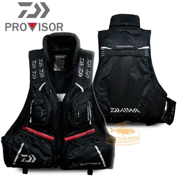 

2020 New Fishing Life Jacket DAWA Night Reflected Warning Life Vest Multi-function Buoyancy 120 Kg Outdoors Swimming Life Jacket