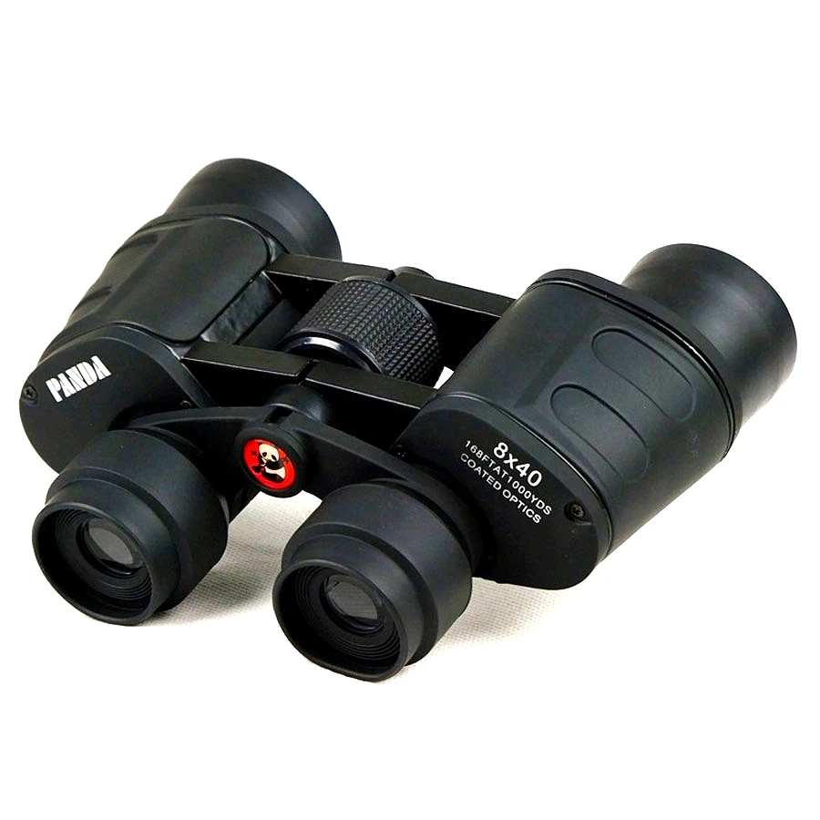 Бинокль Panda 8x40 телескоп мощный telescopio Профессиональный Кемпинг Охота HD синий фильм покрытием оптический Лен Открытый путешествия
