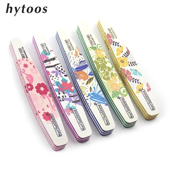 

HYTOOS 5pcs Nail File 80/100/150/180/240 Flower Pattern Washable Polishing Buffer Block Manicure Pedicure Tool Nails Accessoires