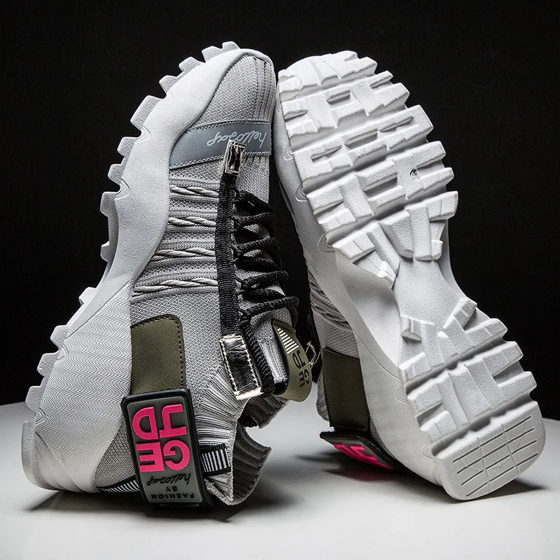 Мужские кроссовки Dad; красивые носки с высоким берцем; повседневная обувь; Мужская обувь из дышащего сетчатого материала; модные мужские кроссовки; мужская обувь - Color: 3