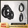 CHASTE BIRD 2021 Python V6 3D Mamba Cage Male Chastity Device Python-shaped Double-Arc Cuff Penis Ring Cobra Cock Adult Sex Toys 1