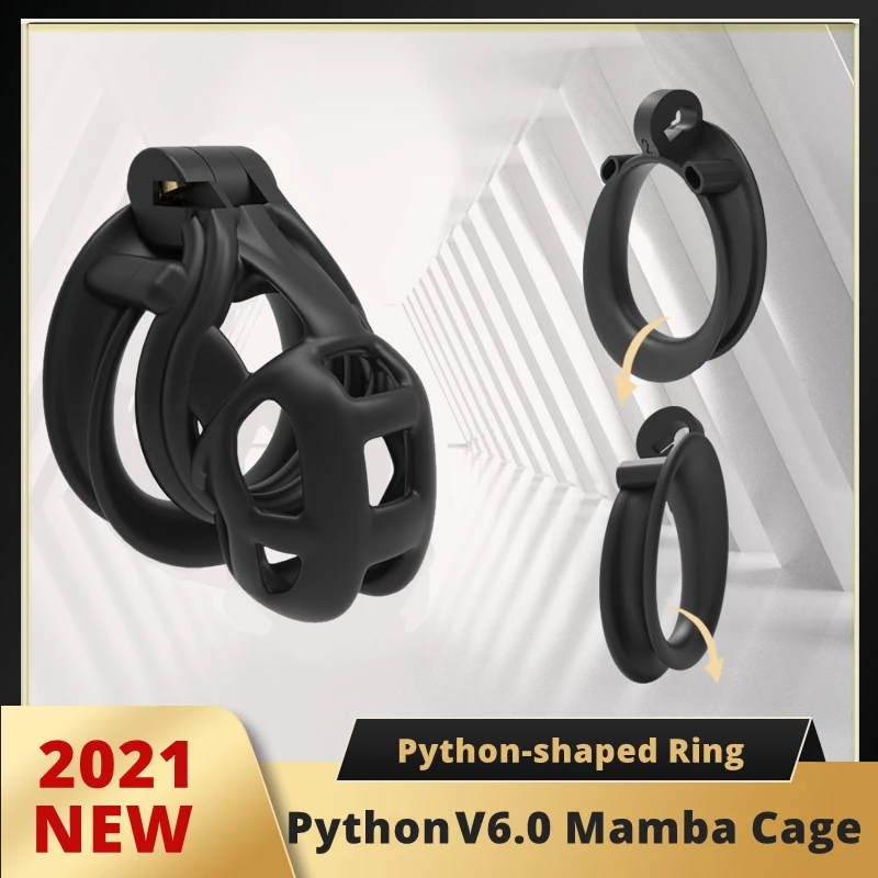 CHASTE BIRD 2021 Python V6 3D Mamba клетка для мужчин целомудрие устройство в форме питона