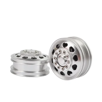 

2PCS Metal Front&Rear Wheel Rim for 1/14 Tamiya Tractor Truck RC Climbing Trailer Cargo Truck Car Component