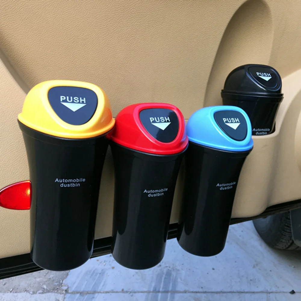 Car Trash Can Organizer Garbage Holder Automobiles Storage Bag Auto Door Seat Back Visor Trash Bin Paper Dustbin Car Trash Can Car Storage Bag Car Trash Bag