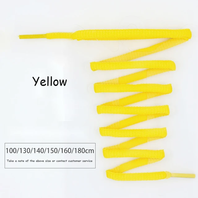 Oval Shoe laces 24 Color Half Round Athletic ShoeLaces for Sport/Running Shoes Shoe Strings 100/120/140/160/180cm Shoelace Yellow