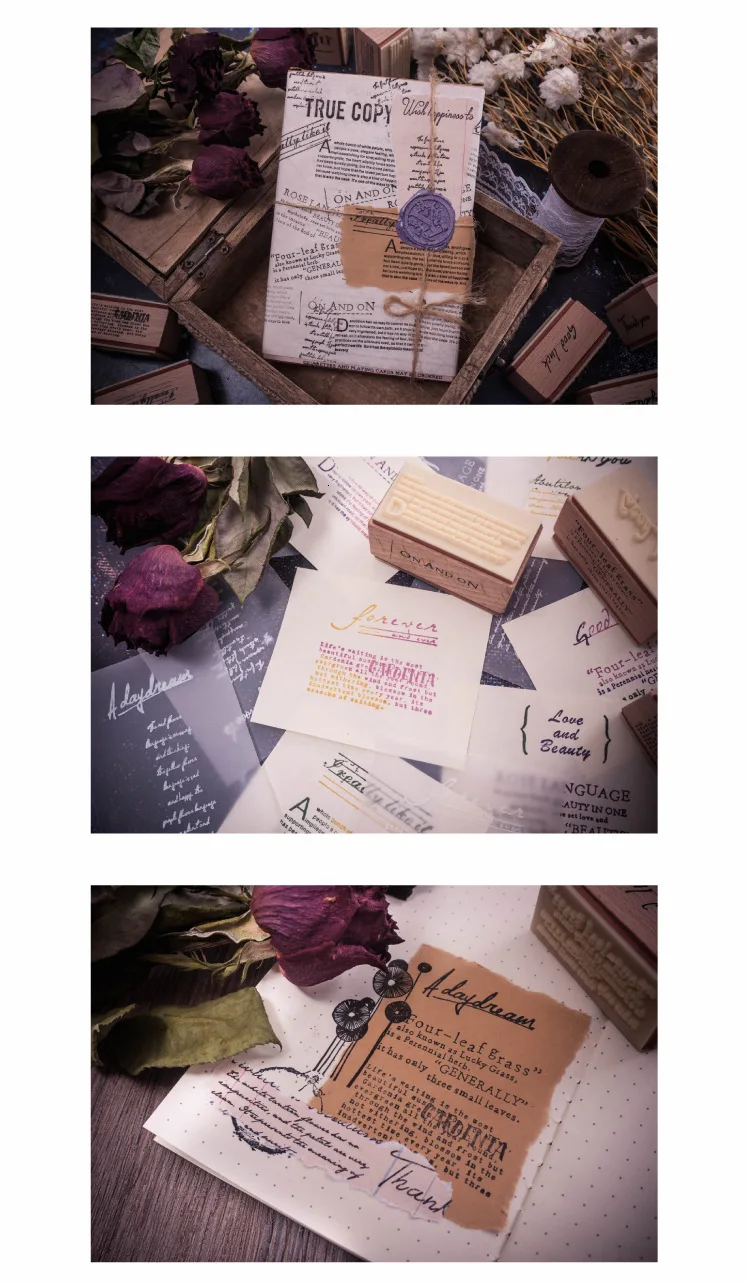 Цветочный язык английское предложение штампы двухстороннее изготовление Романтическое Свадебное Поздравление украшение для открыток штамп DIY Стандартный штамп