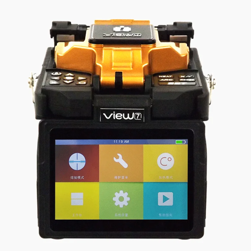 View-7 FTTH fiber optic Fusion Splicer /INNO view fiber Splicing machine price with english menu BY DHL