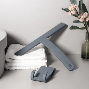 

Shower Squeegee Window Glass Wiper Scraper Cleaner with Silicone Hook Holder for Bathroom Kitchen Car Mirror Cleaning Tool