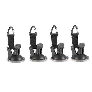 

4Pcs Outdoor Suction Cup Anchor Securing Hook Tie Down Camping Tarp As Car Side Awning Pool Tarps Tents Securing Hook