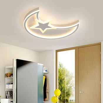 

Simple modern Led ceiling lamp Stars with moon bedroom lamp warm romantic creative boys and girls children room lights