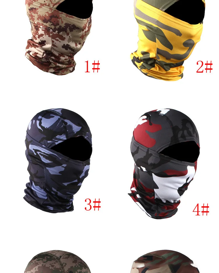 Military Balaclava Tactical Hunting Mask Camouflage Head Cover Full Face Scarf Breathable Fast Dry Cap Elastic Sandproof Bandana