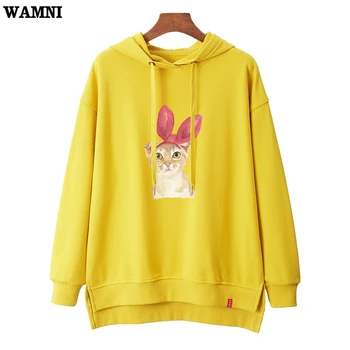 

WAMNI Kawaii Animal Hoodies Woman Fashion Young Tiger High Street Long Sleeve Pullovers High Quality Casual Sweatshirt