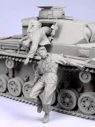 Unassambled 1/35 древних escape Экипаж включает 2 (без бака) статуэтка в виде набор