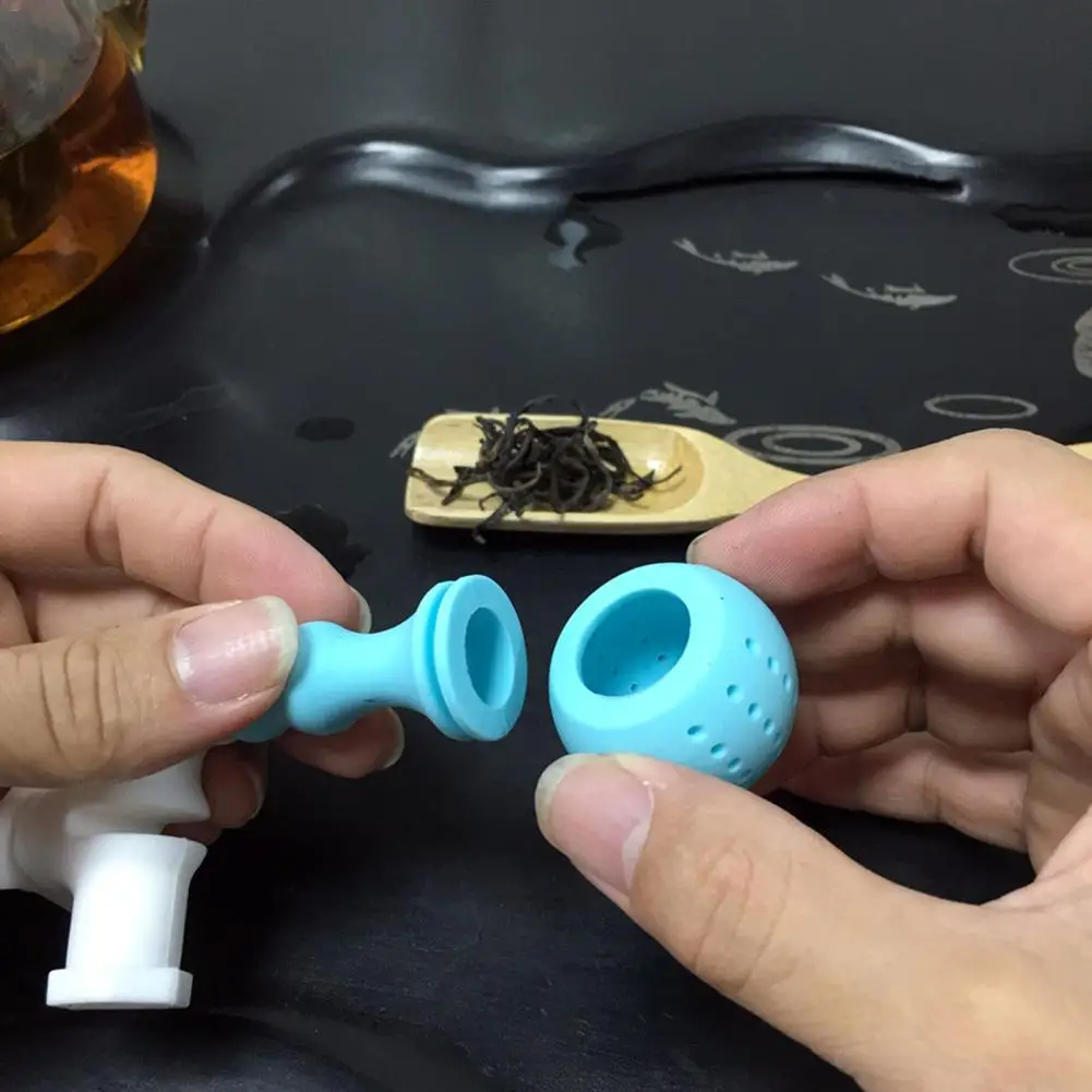 Кран из инновационного силикона для заварки чая, ситечко для рассыпчатого чайного листа, травяной фильтр для специй, диффузор для дома