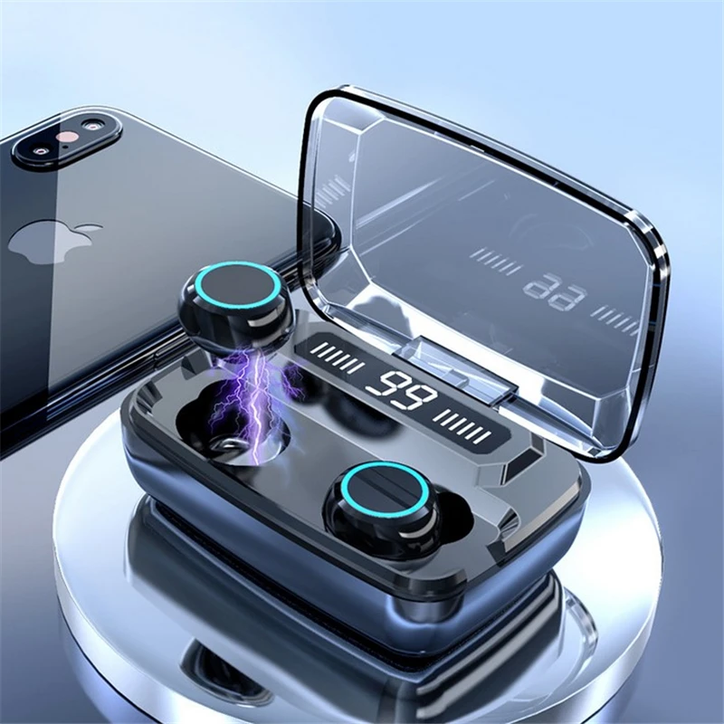  3300mAh IPX7 Bluetooth Headphone Wireless Digital LED Display Touch Control For Iphone Samsung Xiao - 4000253026864